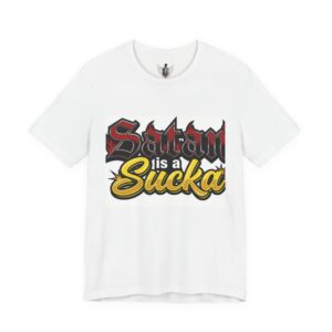 Satan Is a Sucka Graphic Tee - Retro Streetwear Christian Anti-Satan Message